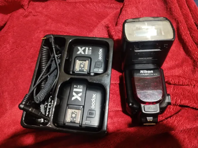 Flash nikon 910 mais rádio godox 