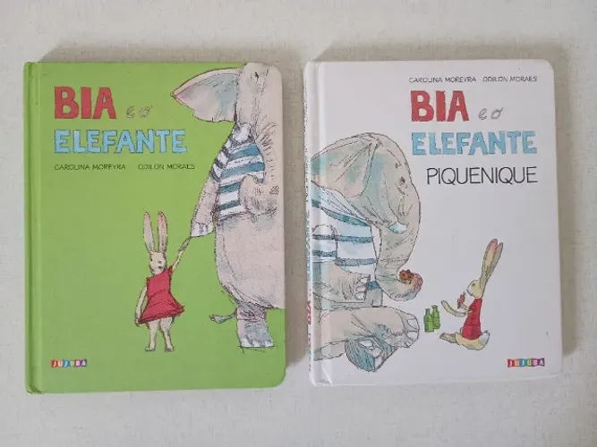 Bia e o Elefante + B & E - Piquenique 2 livros Jujuba Editora Carolina Moreyra 