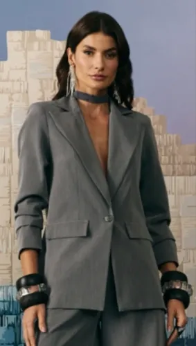 Blazer Cinza - Tamanho P - Marca Dimy