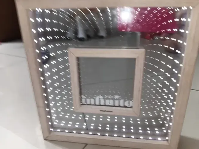 Espelho 3D Porta Retrato Iluminado Novo na Caixa