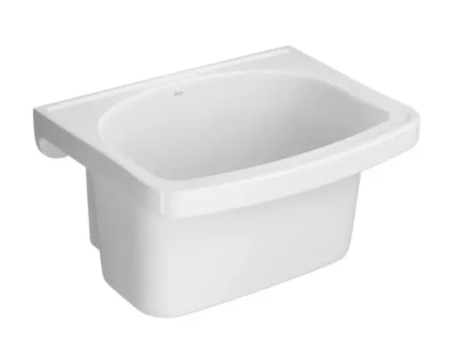 Tanque 22L 27,5x50x38cm Branco Esmaltado Louça Brilhante Deca