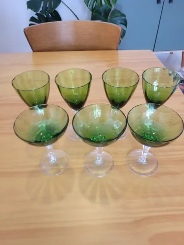Conjunto de taças - Vidro Verde - Critais Hering