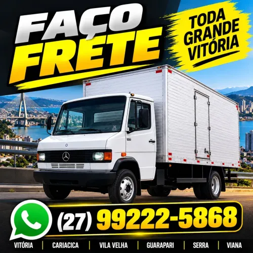 FAÇO FRETE BARATO EM TODA GRANDE VITÓRIA ? ATENDIMENTO 24 HORAS!