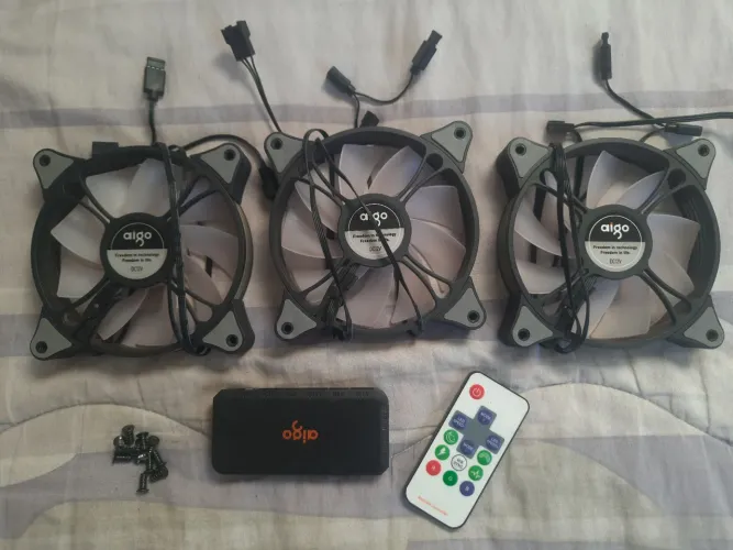 Kit fan aigo ar12pro com controladora argb
