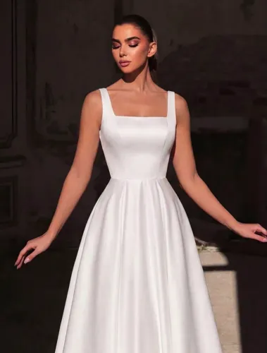 Vestido de casamento minimalista elegante