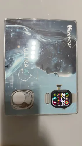 Smartwatch Microwear Ultra AI 3 - Com câmera, chip, caixa e 3 pulseiras