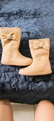 Bota feminina infantil nude