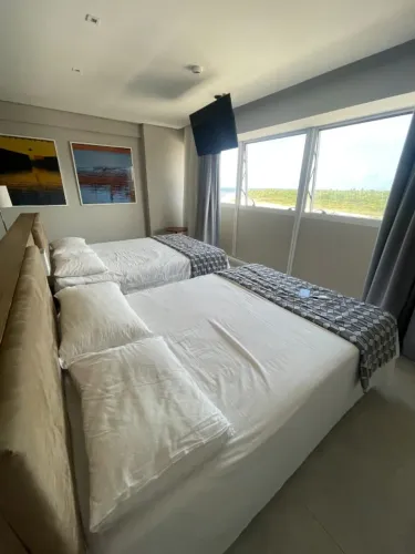 Vista para o mar + Porteira Fechada | Flat pronto para morar ou rentabilizar no Paiva Home
