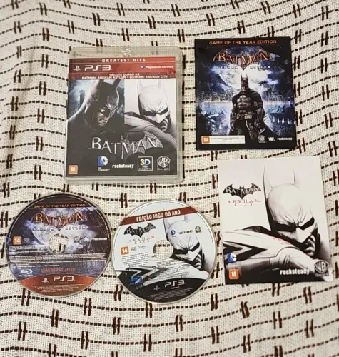 Kit Batman: Arkham Asylum e Arkham City - PS3 - Edição Jogo do Ano - mídia física