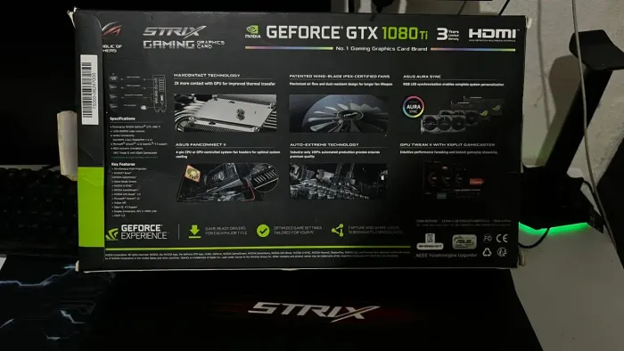 Placa de vídeo 1080TI 11GB Asus Strix