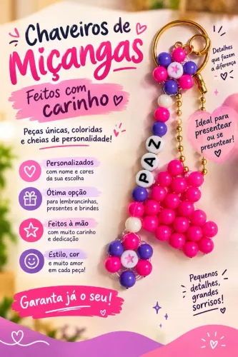 Chaveiros de Miçangas