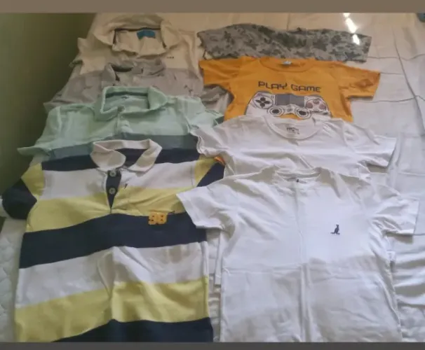 Lote infantil contendo 20 peças menino 4/6/8 anos