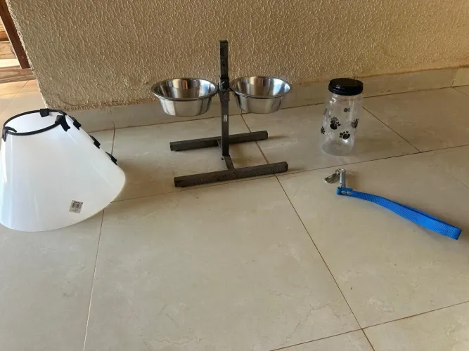 VENDO - COMEDOURO DUPLO ELEVADO PARA CACHORROS