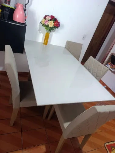 Mesa 6 lugares de vidro