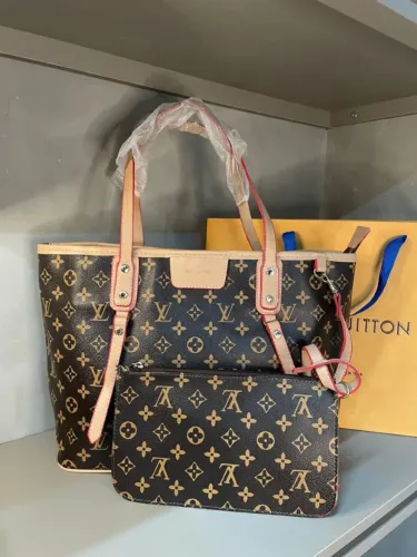 Bolsa Louis Vuitton Neverfull Couro Marrom Monograma - Confecção Luxo