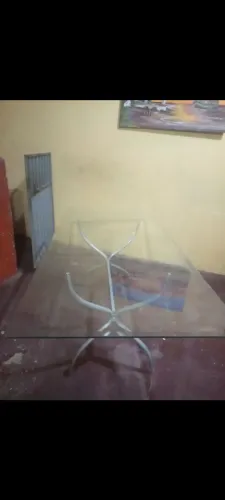 Mesa de jantar de vidro -6 -8 cadeiras