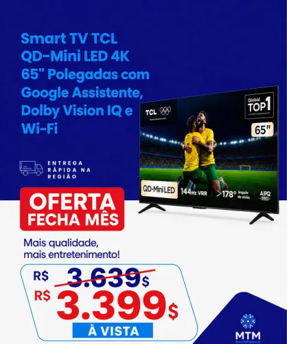 Tv tcl 65 ÚLTIMA UNIDADE LAVRADA NA CAIXA 