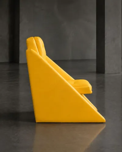 Poltrona Lafer Amarela | Design Brasileiro Vintage