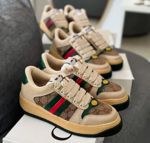 Tênis feminino Gucci Screener de couro Premium!