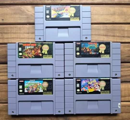 Lote Premium: 5 Clássicos Super Nintendo (SNES) - Originais Edição Million Seller