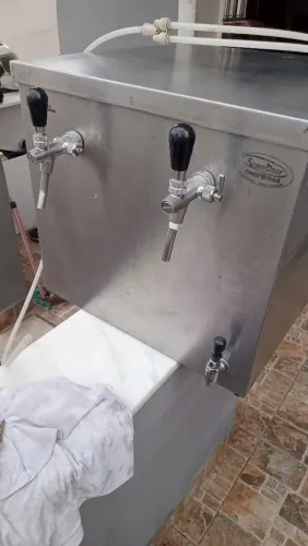 Choppeira a gelo de inox 2 bicas