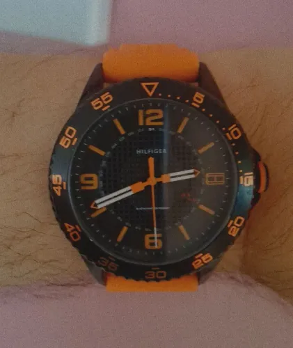 Relógio Tommy Hilfiger Pulseira Laranja 