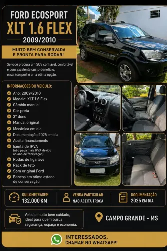 Ford Ecosport XLT 1.6/ 1.6 Flex 8V 5P 2010