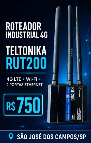 Roteador Industrial 4G Teltonika RUT200 Wi-Fi