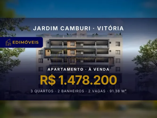 Jardim Camburi: Apartamento 3 suítes com lazer completo e segurança