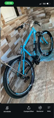 Bicicleta aro 26 quadro em alumínio