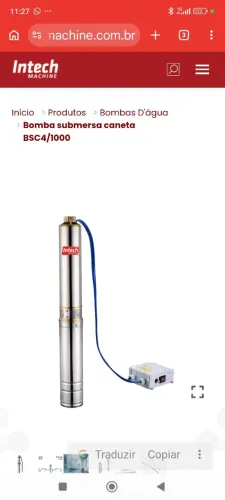 Bomba Caneta Intech 1HP, 220 v 650,00