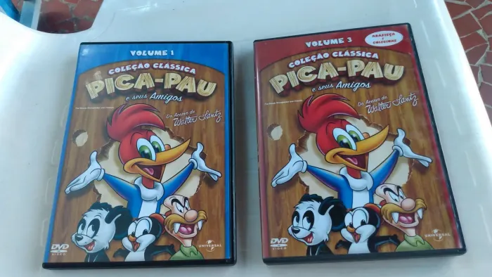 Kit dvd original pica pau vol. 1 e 3 usados.