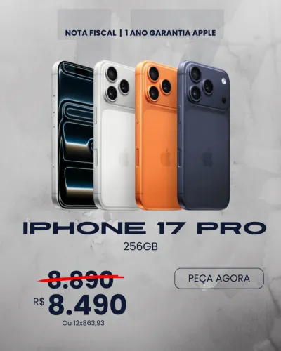 iPhone 17 Pro 256GB | Novo Lacrado | Nota Fiscal | Garantia Apple