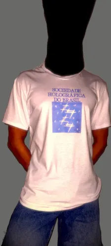 camiseta "sociedade holográfica do brasil"
