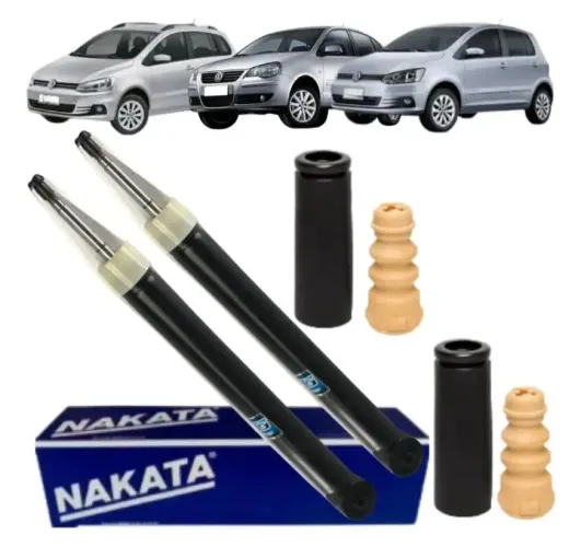 Par amortecedor traseiro Nakata + kit batente FOX/POLO/SPACEFOX