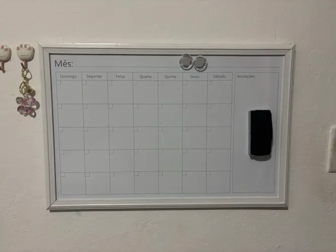 Quadro agenda mensal