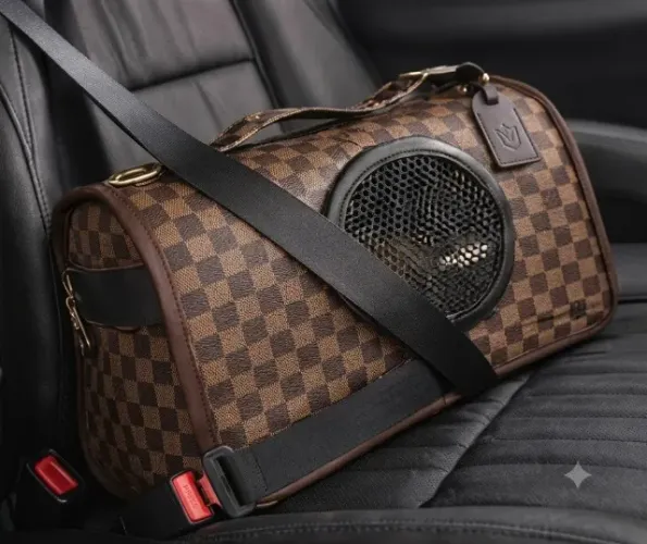 bolsa transporte pet cachorro gato coelho luxo louis vuitton b-max bm-b572