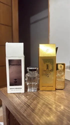 Kit 2 miniaturas masculinas Phantom EDT 5ml e one million parfum 5ml