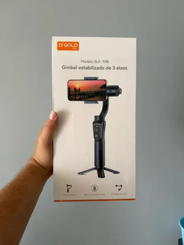 [Novo] Gimbal Profissional Celular Vertical Horizontal Estabilizado Preto
