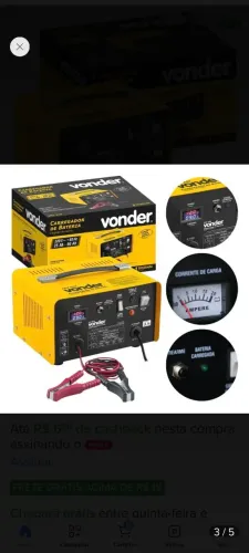Carregador de bateria Vonder