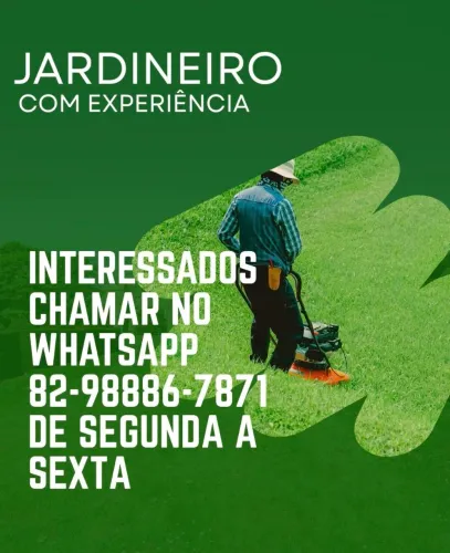 Preciso de Jardineiro com Experiência 