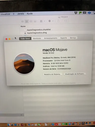 MacBook Pro Retina 13? Mid 2014 - Core i5 - 8 GB - SSD 512 GB