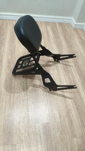 Sissy Bar Jj Custom Preto Hd Fat Bob 2018-2023