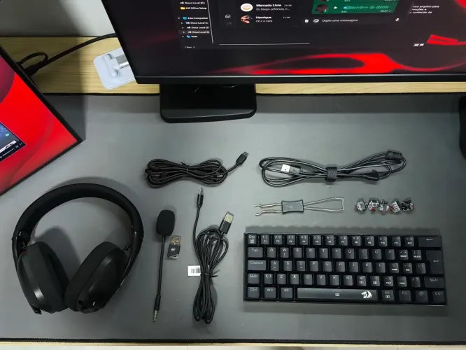 Vendo Headset Havit e Teclado Redragon 