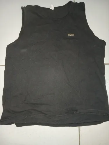 Camiseta Masculina Regata Preta de Algodão