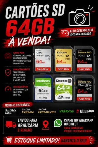 Cartão de memória 64 GB