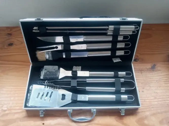 Kit - Maleta para CHURRASCO em aço inox