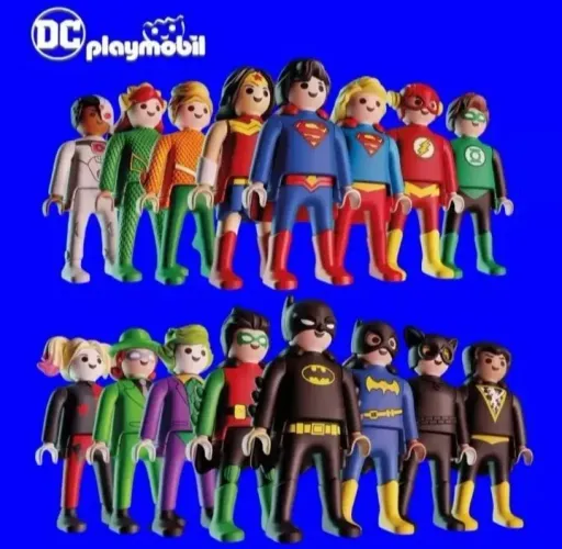 Coleção Playmobil DC Kinder Ovo.