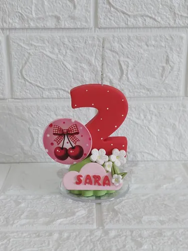 Vela personalizada em biscuit 