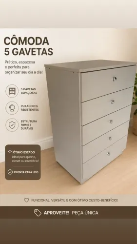 Cômoda nova feita marcenaria 